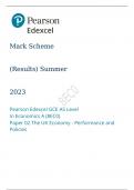 Pearson Edexcel GCE Economics A Advanced Subsidiary paper 2(8ec0/02)June 2023 Mark scheme