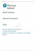 Pearson Edexcel GCE Economics A Advanced Subsidiary paper 1(8ec0/01)June 2023 Mark scheme