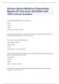 Arthrex Sports Medicine Onboarding Module #3 Test exam 2023/2024 with 100% correct answers 