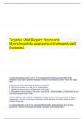 Targeted Med Surgery Neuro and Musculoskeletal questions and answers well illustrated.