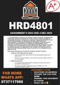 HRD4801 Assignment 9 2023 Due 4 Decemeber 2023 ( full answers)