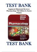 Test Bank For Lippincott Illustrated Reviews: Pharmacology 7th Edition by Karen Whalen 9781496384133 Chapter 1-47 Complete Guide .