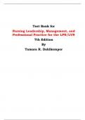 Test Bank For Nursing Leadership, Management, and Professional Practice for the LPN/LVN 7th Edition By Tamara R. Dahlkemper 