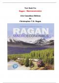 Test Bank For Ragan - Macroeconomics  16th Canadian Edition By Christopher T.S. Ragan |All Chapters, Complete Q & A, Latest|