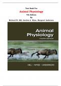 Test Bank For Animal Physiology 4th Edition By Richard W. Hill, Gordon A. Wyse, Margaret Anderson |All Chapters, Complete Q & A, Latest|
