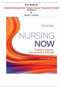 Test Bank for Catalano Nursing Now: Today's Issues, Tomorrows Trends 8th Edition By Joseph T. Catalano |All Chapters, Complete Q & A, Latest|