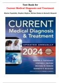 Test Bank for Current Medical Diagnosis and Treatment by Maxine Papadakis, Stephen Mcphee, Michael Rabow & Kenneth Mcquaid |All Chapters, Complete Q & A, Latest|