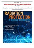 Test Bank for Radiation Protection in Medical Radiography 9th Edition by Mary Alice Statkiewicz Sherer, Paula J. Visconti, E. Russell Ritenour, Kelli Haynes  |All Chapters, Complete Q & A, Latest|