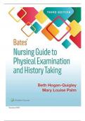 Test Bank For Bates' Nursing Guide to Physical Examination and History Taking 3rd Edition By Beth Hogan-Quigley; Mary Louis Palm||ISBN NO-10:1975161092||ISBN NO:13,978-1975161095||Chapter 1-24||Complete Guide A+ .