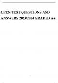CPEN REVIEW PRACTICE TEST 2023/2024 QUESTIONS AND ANSWERS ALL CORRECT