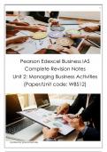 Pearson Edexcel Business IAS Complete Revision Notes Unit 2: Managing Business Activities (Paper/Unit code: WBS12)