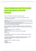 Texas Roadhouse Bar Test Actual  Exam Questions & Correct  Answers