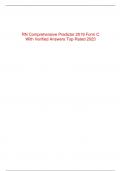 RN Comprehensive Predictor 2019 Form C With Verified Answers Top-Rated 2023