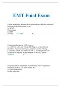 EMT Final Exam TEST BANK 2023/2024