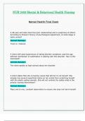 NUR 2459 / NUR2459 Final Exam (Latest 2024 / 2025): Mental And Behavioral Health Nursing - Rasmussen