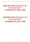 HESI RN EXIT EXAM V1 V2 V3 V4 V5 V6 V7 (COMPLETE) 2023 (+900
