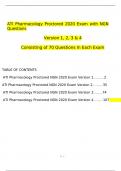 2023 ATI Pharmacology Proctored 2020 Exam's Version 1, 2, 3 & 4, with NGN Questions and Answers (Verified Revised Full Exam)