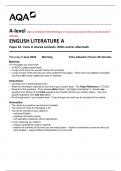 AQA A-level ENGLISH LITERATURE APaper 2A Texts in shared contexts: WW1 and its aftermath QP JUNE 2023