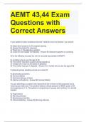 AEMT 43,44 Exam Questions with Correct Answers 