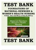 TEST BANK FOUNDATIONS OF MATERNAL-NEWBORN & WOMEN'S HEALTH NURSING 7th Edition, Sharon Smith Murray and Emily Slone McKinney  Murray, McKinney: Foundations of Maternal-Newborn & Women’s Health Nursing, 7th Edition, Test Bank