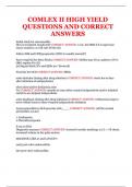 COMLEX II HIGH YIELD QUESTIONS AND CORRECT ANSWERS