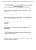 PSYCHOPHARM - Pharmacology Exam 2--UT Tyler Nursing Spring 16 Questions & Answers