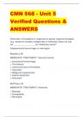 CMN 568 - Unit 5 Verified Questions &  ANSWERS