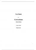 Test Bank For Corrections (Justice Series) 3rd Edition By Leanne Alarid, Philip Reichel (All Chapters, 100% original verified, A+ Grade)