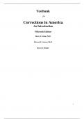 Test Bank For Corrections in America An Introduction 15th Edition By Harry Allen, Edward Latessa, Bruce Ponder  (All Chapters, 100% original verified, A+ Grade)