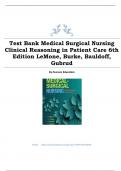 Test Bank Medical Surgical Nursing Clinical Reasoning in Patient Care 6th Edition LeMone, Burke, Bauldoff, Gubrud