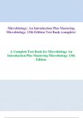 Test Bank for Microbiology An Introduction Plus Mastering Microbiology 13th Edition