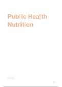 Public Health Nutrition Samenvatting Lectures + Readings