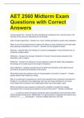 BUNDLE FOR AET 2560 Final Test Questions with Correct Answers