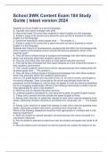 School SWK Content Exam 184 Study Guide | latest version 2024