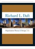 Test Bank for Organization Theory and Design 12th Edition
