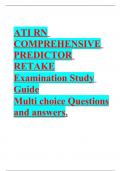 ATI RN COMPREHENSIVE PREDICTOR RETAKE Examination Study Guide Multi choice Questions and answers. 2023-2024