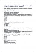 ABSA 4TH CLASS PART A REVIEW QUESTIONS AND ANSWERS RATED 100% CORRECT!!