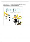 Test Bank for Discovering the Lifespan Canadian 2nd Edition by Feldman and Landry