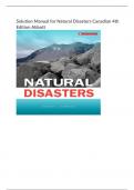 Solution Manual for Natural Disasters Canadian 4th Edition Abbott