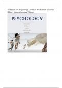 Test Bank for Psychology Canadian 4th Edition Schacter Gilbert Nock Johnsrude Wegner