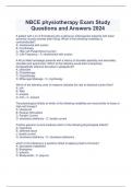 NBCE physiotherapy Exam Study Questions and Answers 2024