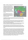 Lecture notes/summary History Central Asia & Afghanistan