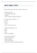 BECC MOD 3 TEST questions and answers graded A+ 2023/2024