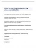 Maryville NURS 623 Question fully ellabolated 2023/2024