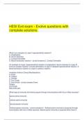  HESI Exit exam - Evolve questions with complete solutions.