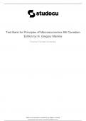 Test Bank for Principles of Macroeconomics 8th Canadian Edition by N. Gregory Mankiw