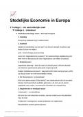 Summary - Urban Economy in Europe (Active Recall Method) - MAN-BCU2035