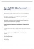 Maryville NURS 623 well answered 2023/2024