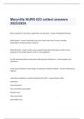 Maryville NURS 623 collect answers 2023/2024