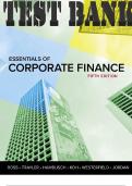 Essentials of Corporate Finance, 5th Edition by Stephen Ross Test Bank